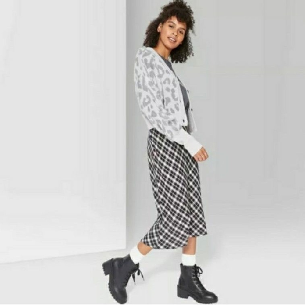 Wild Fable Boho Slouchy Leopard Button Up Cardigan